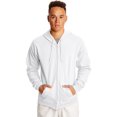 thumbnail image 1 of Hanes Mens ComfortBlend EcoSmart Full Zip Hoodie, L, White, 1 of 5
