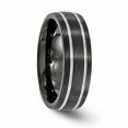thumbnail image 4 of Edward Mirell Bracelet Noir Titane Ti Lignes Texturées 7mm Taille 11.5, 4 of 4