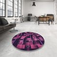 thumbnail image 4 of Ahgly Company Tapis Rond Lavable en Machine Intérieur Transitionnel Lys Violet, 8 Pieds Rond, 4 of 7