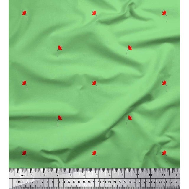 Soimoi Tissu en Poly Georgette Imprimé Floral par Yard 42 Pouces de Large