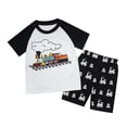 thumbnail image 1 of Kid Boy Clothes Boy Summer Outfits Crew Neck Car Print Shirt Short Set Fall Outfits 7-8 Years, 1 of 9