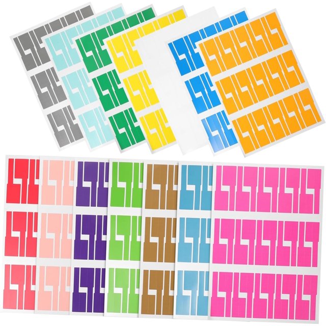 Versatile Printable Cable Labels 14 Sheets for Office School and Home Organize Your Cables Efficiently Assorted Color 30X21X0.1CM - Perfect for All Your pipe connection tasks