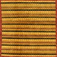 thumbnail image 1 of Ahgly Company Tapis d'Intérieur Carré Abstrait Orange Foncé, 4 Pieds Carré, 1 of 6