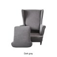 thumbnail image 3 of Transemion Refresh Look Of Wingback Chair Stylish And Practical Covers Made With Polyester Wing Chair Cover dark grey, 3 of 6