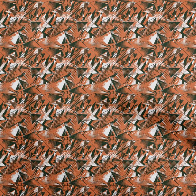 oneOone Rayon Orange Fabric Abstracts Sewing Material Print Fabric By The Yard 56 Inch Wide