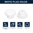 thumbnail image 2 of Unique Bargains 6 Pcs White Plug Holes, T17 Rubber Button Plug for 16mm/0.63' Hole, 2 of 6