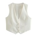 thumbnail image 5 of Timegard Tank Top for Women Button up Vests V Neck Slim Sleeveless Solid Color Top Summer Fashion, 5 of 5