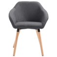 thumbnail image 2 of vidaXL Dining Chairs 6 pcs Dark Grey Fabric, 2 of 5