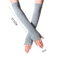 thumbnail image 2 of Gants Longs Sans Doigts Tricotés pour Poignet et Bras d'Hiver, 2 of 3