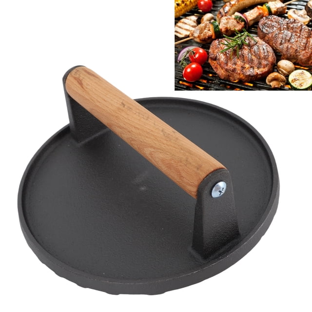 Presse à Steak en Fonte Poids de Viande pour Barbecue Activités Extérieures