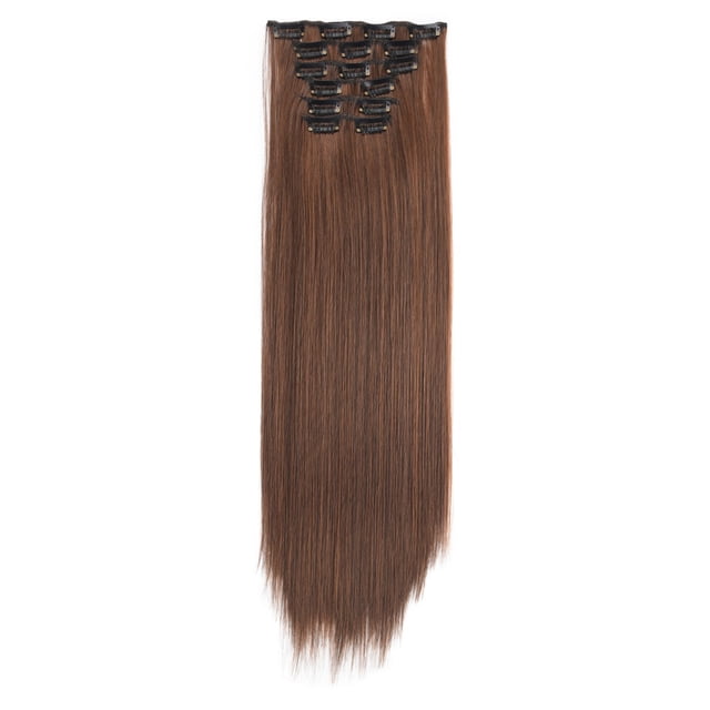 XZNGL Pinces à Cheveux Pinces pour Cheveux Pinces d'Extension de Cheveux Réelles en Remy Mode Cheveux Longue Pince dans Extensions de Cheveux Tête Complète Perruque Droite