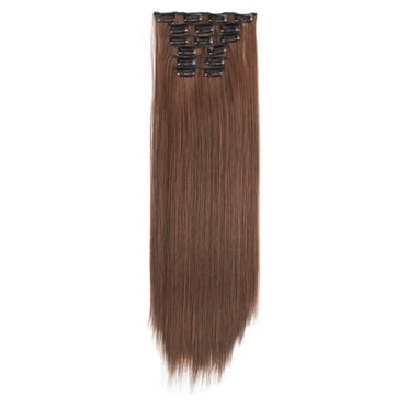 XZNGL Pinces à Cheveux Pinces pour Cheveux Pinces d'Extension de Cheveux Réelles en Remy Mode Cheveux Longue Pince dans Extensions de Cheveux Tête Complète Perruque Droite