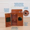 thumbnail image 4 of ECR4Kids Play Kitchen Stove, Wooden Playset, Dark Walnut, 4 of 12