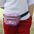thumbnail image 2 of Women Workout Pouch Reflective Faux Leather Fanny Pack Cross Body Bag for Ladies, 2 of 8