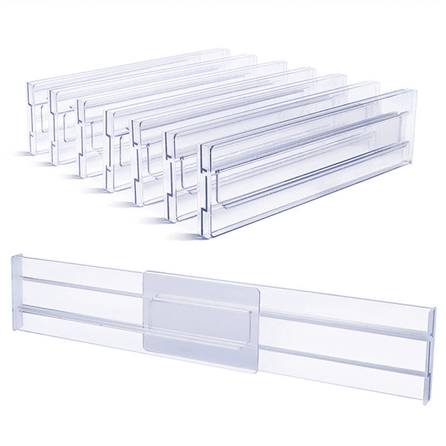 8PCS Drawer Dividers Organizer Adjustable Cabinet Storage Clothes Organizer Drawers Separators Kitchen Drawer Organizer