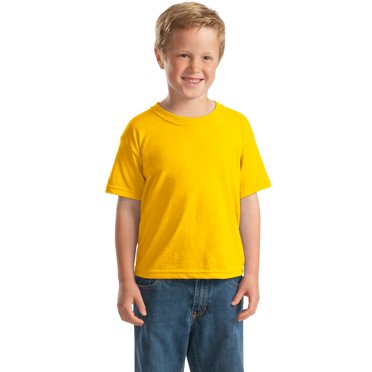 Gildan T-Shirt à Manches Courtes pour Garçons 50 Coton/50 Polyester. 8000B