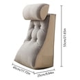 thumbnail image 2 of Hearth & Gear Back Support Pillow For Bed Sitting Up Comfortable Reading Pillow Bed Triangle Back Cushion With Removable Cover Triangle Reading Pillow With Neck Pillow Was Wheelchair Cushions 16x16 28, 2 of 6