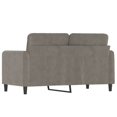 thumbnail image 3 of vidaXL 2-Seater Sofa Light Grey 120 cm Velvet, 3 of 5