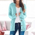 thumbnail image 2 of Kcodviy Sweaters Womens Open Sleeve Fuzzy Coats for Women Knit Boho Long Patchwork Extra Long Womens Winter Coats Coat Cardigan Pockets Front Long Sweater Coats for Women Sweater, 2 of 5