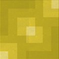 thumbnail image 1 of Ahgly Company Tapis d'Intérieur Lavables à la Machine, Carrés, Transitionnels, Jaunes, Tapis de Zone, 5 Pieds Carré, 1 of 7
