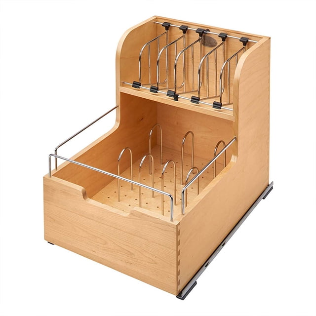 Rev-A-Shelf Organisateur de Contenants de Rangement pour Aliments avec Fermeture en Douceur, Naturel, 4FSCO-18SC-1