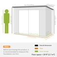 thumbnail image 3 of Outsunny 8 x 4FT Metal Garden Storage Shed with 2 Vents, Light Grey, 3 of 10