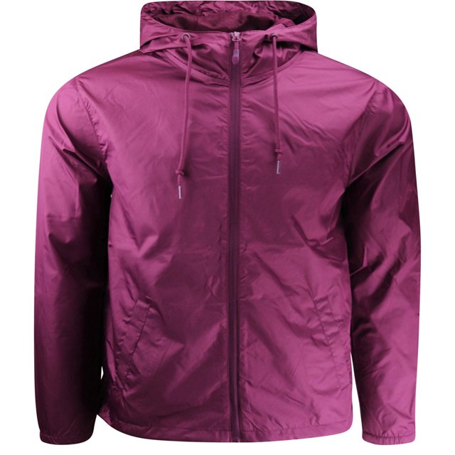 ShirtBANC Men‘s Windbreaker Jacket Hooded Lightweight Water Resistant Raincoat