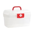 thumbnail image 1 of First Aid Storage Box Multi Layer Detachable Tray Large Capacity Bin First Aid Storage Case Organizer for Travel Hiking Family Car L, 1 of 8
