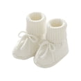 thumbnail image 1 of RXIRUCGD Baby Solid Color Knitted Walking Shoes Slip Socks( White, Size:11 ), 1 of 2