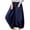 Navy, variant on Mrat Flowy Maxi Skirt Women's Elastic Waist Solid Cotton Linen Skirt Loose Large Lantern Skirt with Pockets Fringe Skirt S-160 Navy One Size