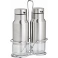 thumbnail image 2 of Trudeau Oil & Vinegar Bottle With Caddy Set, Stainless Steel, 12 1/2 oz, 2 of 5