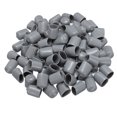 thumbnail image 1 of Unique Bargains 100pcs Embouts en Caoutchouc 16mm (5/8 ') Vinyle PVC Rond Bouchon Bouchon Couvercle Filetage Protecteurs Gris, 1 of 5