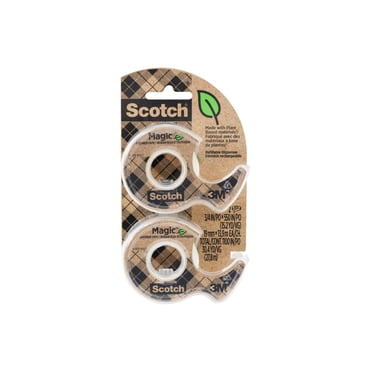 Scotch® Magic™ Greener Tape 123DM-2-EF, 0.75 in x 550 in (19 mm x 13.9 m), with Dispenser, 2 Rolls/Pack