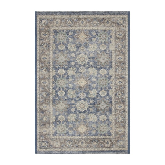 Better Homes & Gardens Vintage Persian Pattern Blue, Machine Washable Accent Scatter Mat 24x36, Ideal for hallway, bedroom, Kitchen, and Laundry room