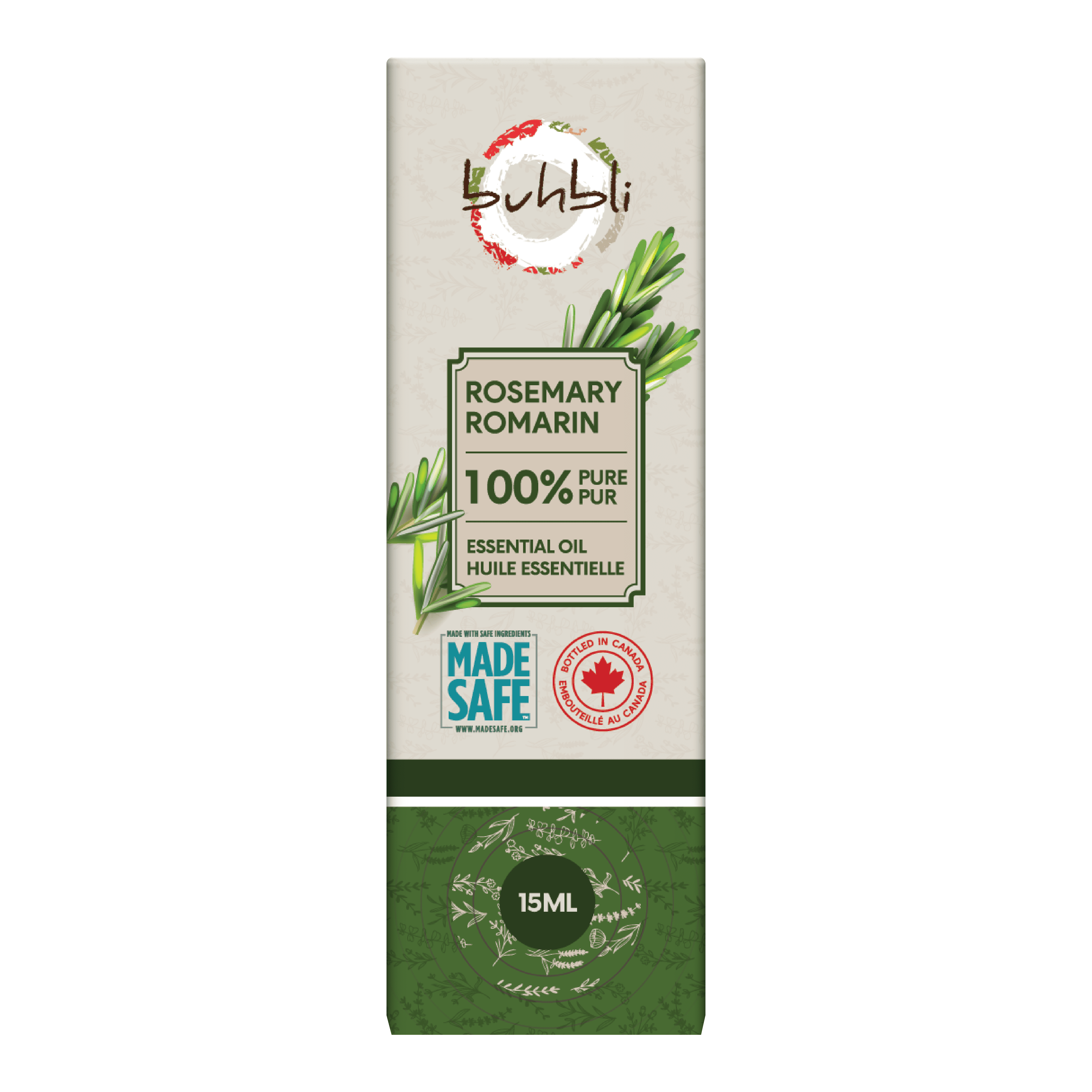 Buhbli Brands – Huile Essentielle de Romarin 100 % Pure, 15 ml