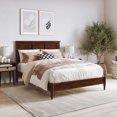 thumbnail image 1 of Charlotte Full Solid Wood Low Profile Platform Bed in Walnut, 1 of 13