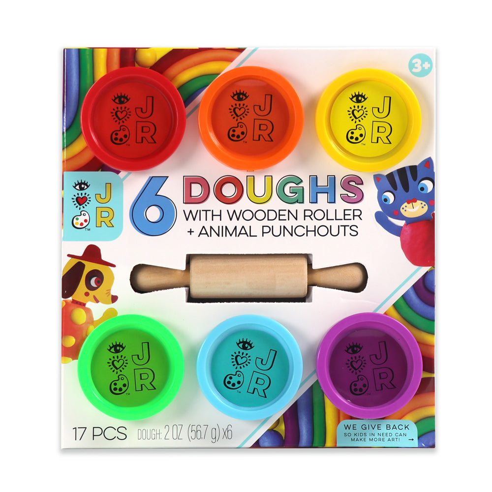 JR 6 Doughs + Wooden Roller Arts & Crafts