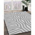 thumbnail image 3 of Ahgly Tapis de Zone Carré Transitionnel Gris Canon Lavable en Machine, 8 Pieds Carré, 3 of 7