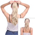 thumbnail image 4 of Long Straight/Curly Wrap Around on Ponytail Extension Synthetic Hairpiece, 4 of 6