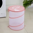 thumbnail image 4 of MTBLYS Laundry Basket Bag Foldable Mesh Storage Basket 17.71X13.77 Inch Breathable Clothes Hamper Multicolor Lightweight Laundry Bin for Home, 4 of 6