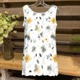 thumbnail image 3 of UPPADA Camisoles d'Été pour Femmes Col Rond Coupe Ample T-Shirts Décontractés Mode Sans Manches Vêtements de Plage Ourlet Fluide Chandails à Enfiler Hauts Plage Boho Vêtements Robe à Moins de 10 Dollars pour Femmes Blanc,G, 3 of 4