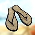 thumbnail image 2 of Kcodviy Women Flat Slippers Comfortable Flip Flop Slippers for Women Rubber Non-Slip Sandals Silent Bamboo Sparkly Flip Flops for Women Rattan Flip Flop, 2 of 4