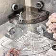 thumbnail image 1 of Bathroom Products No-Drill Clear Wall Light with Glacier Pattern - Suction Cup Shelf Removable Multifunctional Triangle & Rectangle Storage for Bathroom Shower Organizing, 1 of 3