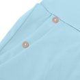 thumbnail image 4 of Timegard Womens Capri Pants Elastic High Waist Button Comfy Solid Color Casual Crop Pants with Pockets, 4 of 7