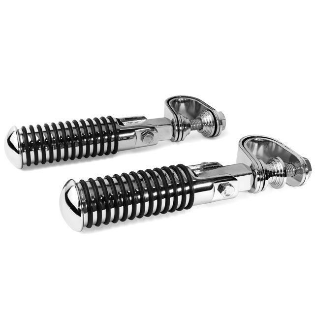Krator Pieds Chromés avec Pinces de Protection Moteur 1-1,25 ", Anti-Vibration, Pliable, Compatible avec 2004-2006 Harley Davidson Dyna Low Rider EFI FXDLI