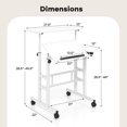 thumbnail image 3 of Gymax Adjustable Computer Desk Mobile Stand up Desk Tilting Workstation, 3 of 10