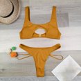 thumbnail image 3 of Birdeem Ensembles de Bikinis pour Femmes, Couleur Unie, Mode Décontractée, à Larges Bretelles, Ajourés, 3 of 8