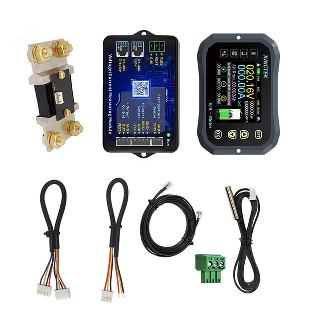 mmirethe Bluetooth 100A/400A/600A RV Battery Monitor With/ Shunt Meter Battery Coulomb Meter Tester Battery 600A KG-160F