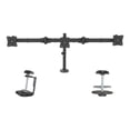 thumbnail image 1 of StarTech.com Desk Mount Triple Monitor Arm, Ergonomic VESA 3 Monitor Mount up to 27", Articulating & Height Adjustable Pole Mount, Tilt/Swivel/Rotate LCD/LED Screen, Desk Clamp/Grommet - Monitor Pole Mount (ARMTRIO) - Adjustable arm - for 3 monitors - solid steel - screen size: 13"-27" - for P/N: DK30CH2DPPD, USB3DOCKH2DP, 1 of 10