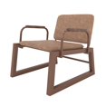 thumbnail image 3 of Manhattan Comfort Whythe Fauteuil d'Appoint Bas en Cuir PU 1.0 en Corten, 3 of 3